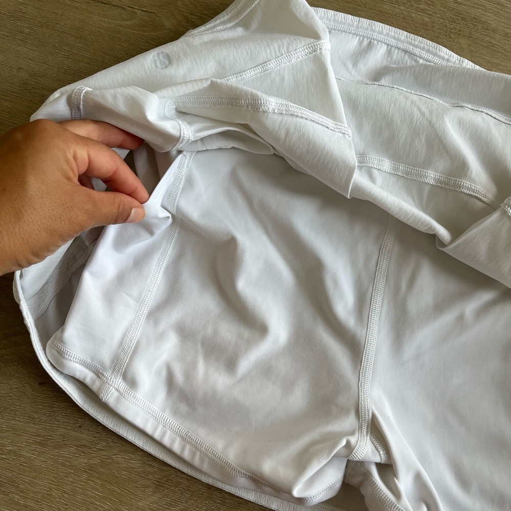 Lululemon Pace Rival Mid-Rise Skirt White SZ 8 - Picture 10 of 13